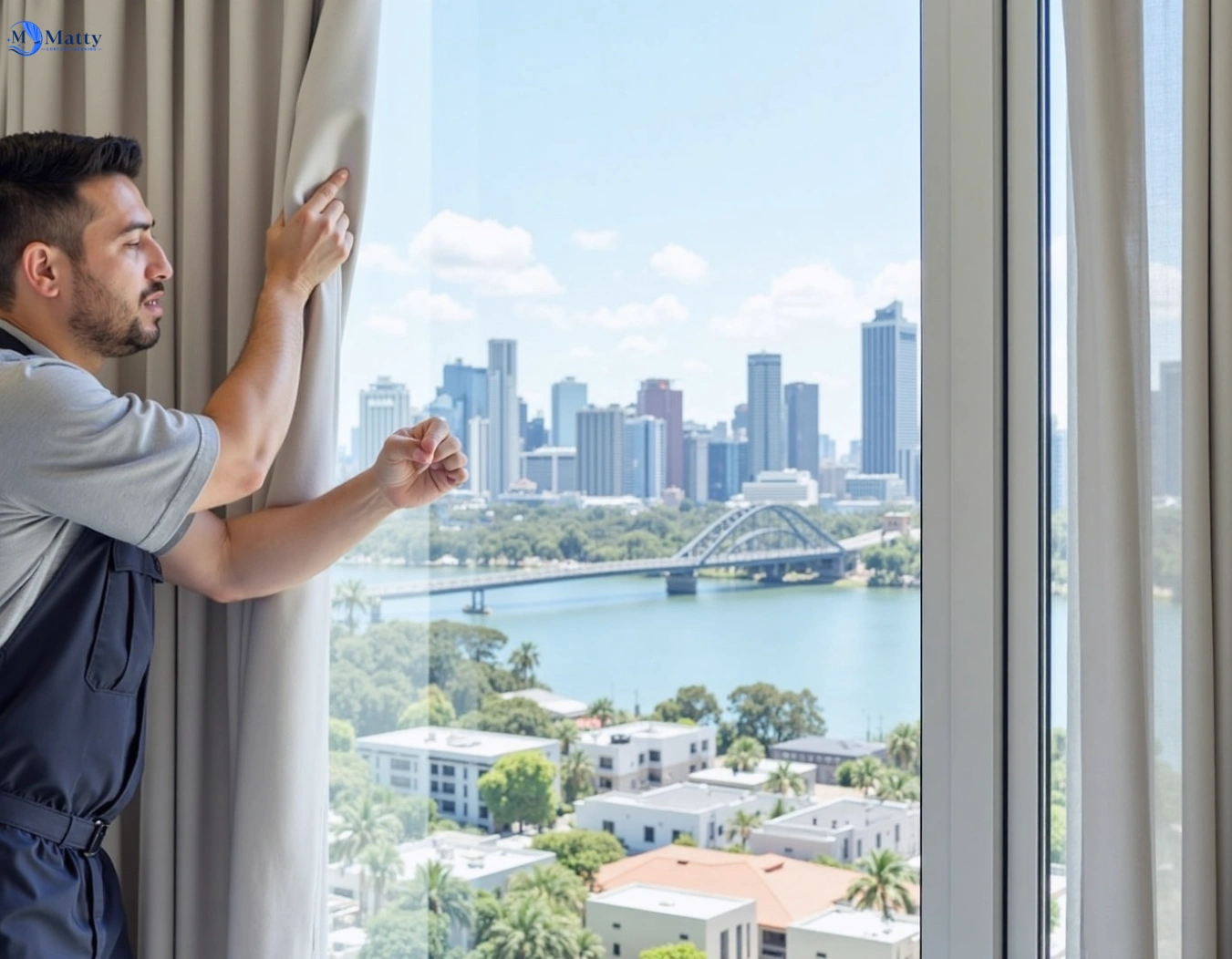 Professional curtain steam cleaning service sunnybank-hills QLD by Matty Curtain Cleaning